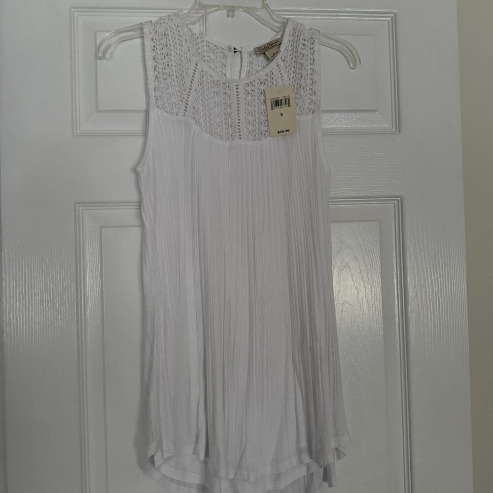NWT Lucky Brand Top White Womens Small